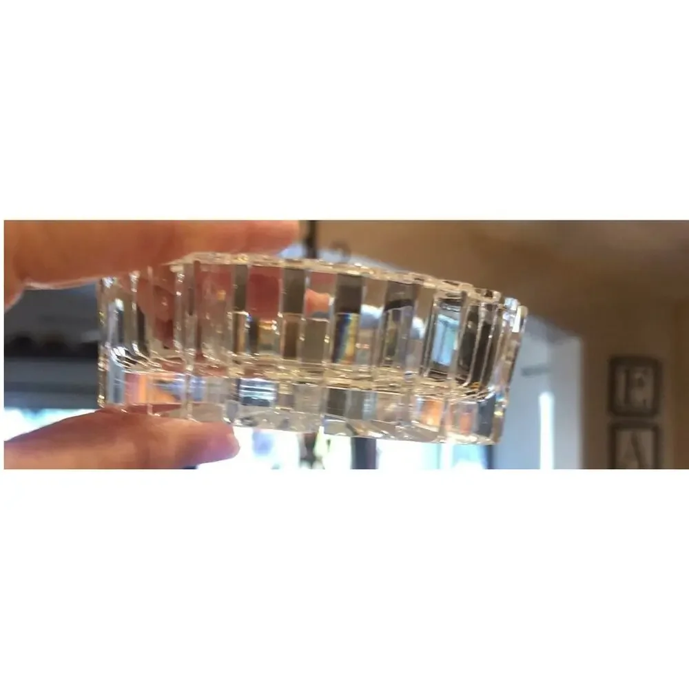 Vintage Waterford crystal glass trinket box 3-1/4